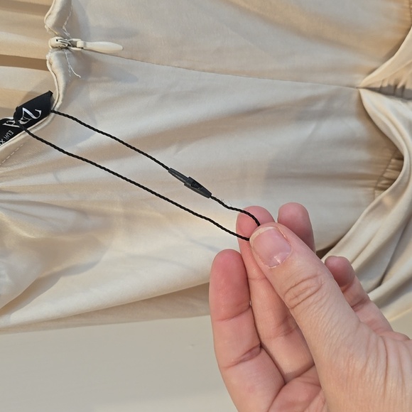 ZARA | Limited Edition| NWOT Champagne Grecian Beaded Maxi Dress| Size XS - Picture 12 of 16